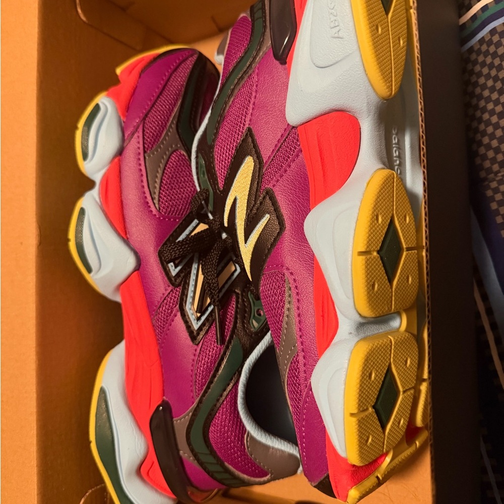New Balance Purple and Pink Sneakers with Blue Accents - Picture 2 of 5